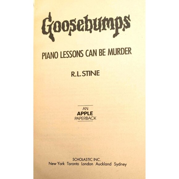 R.L. Stine Goosebumps Book "Piano Lessons Can Be Murder" #13 Paperback Book - Picture 7 of 11